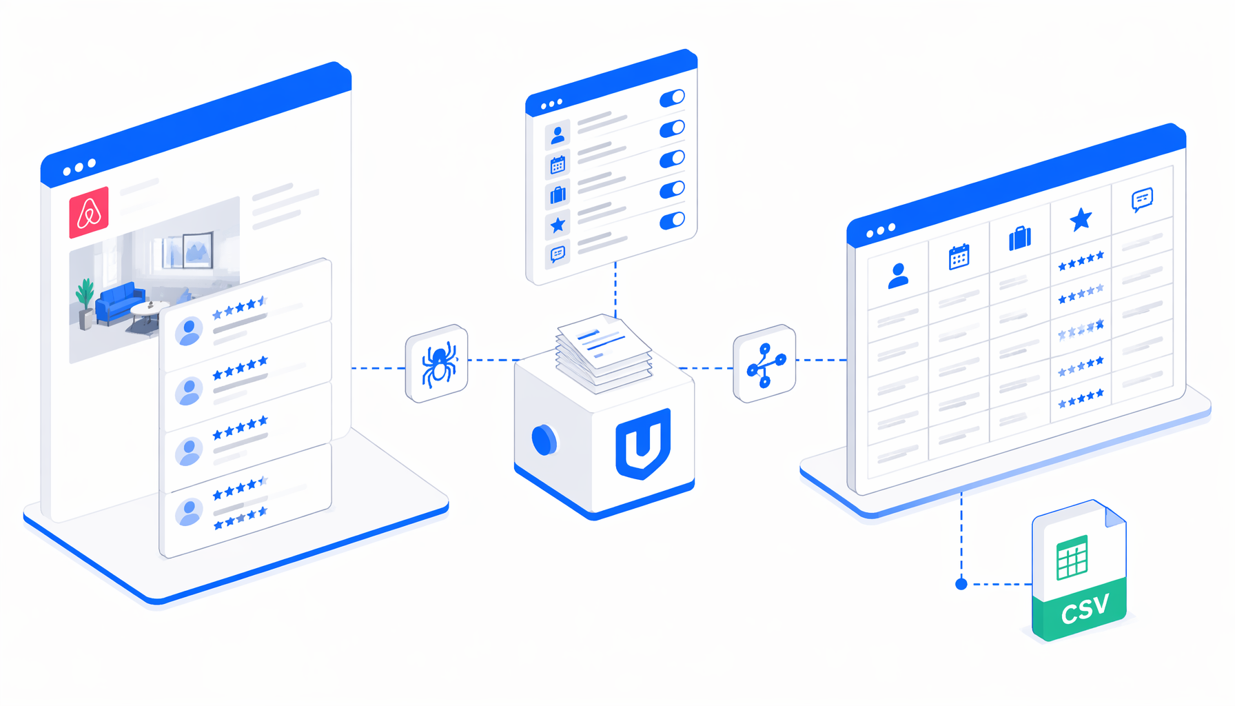 How to Scrape Airbnb Review Details to CSV with UScraper