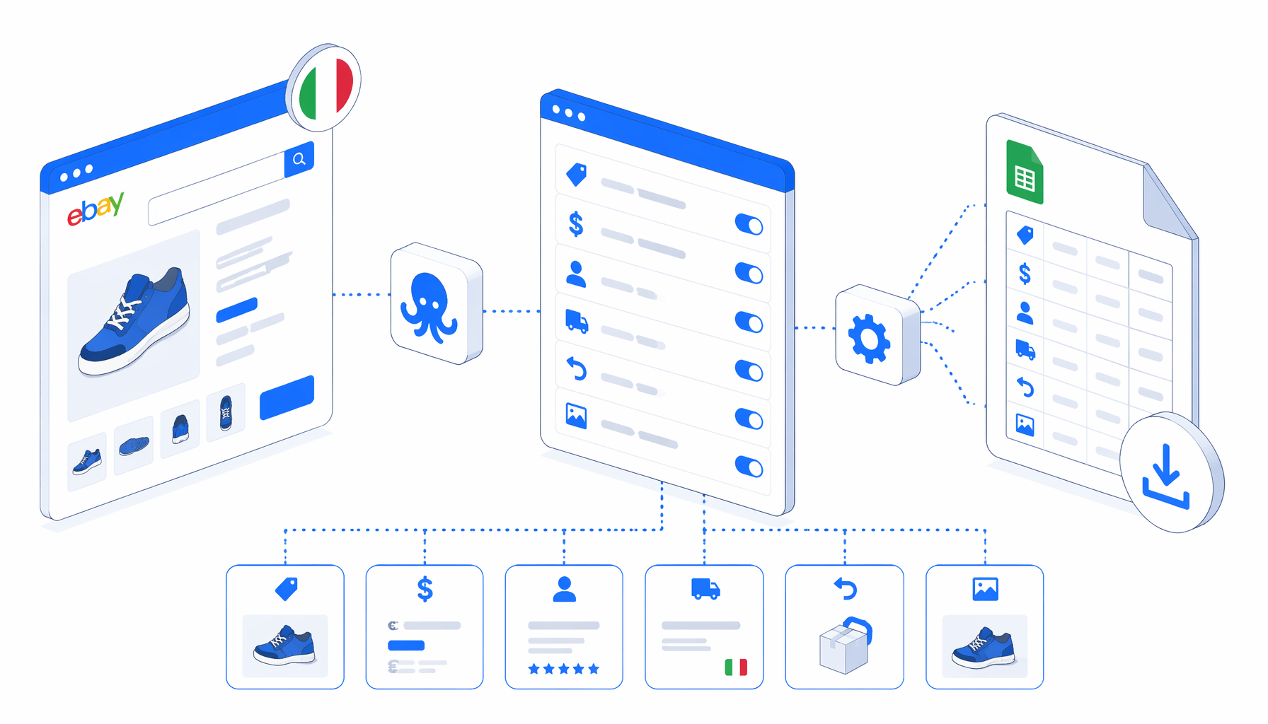 How to Scrape eBay Italy Product Details to CSV with UScraper
