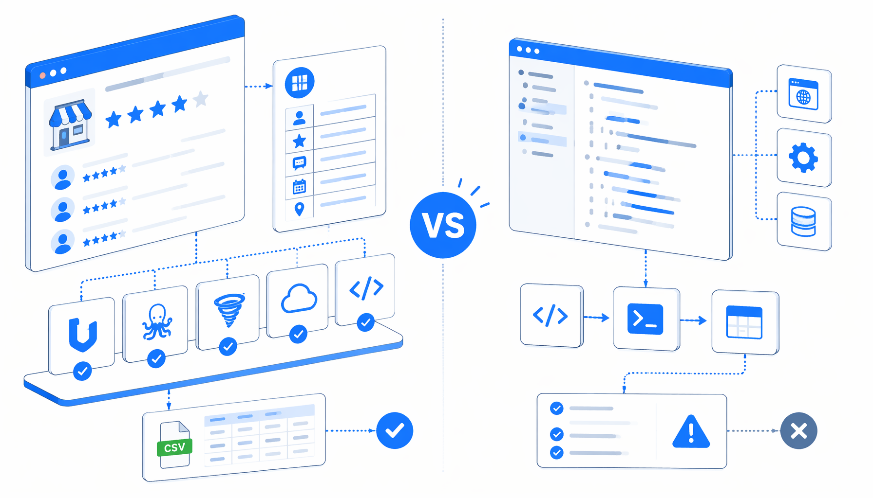 Ekiten Review Scraper Comparison: UScraper, Octoparse, ScrapeStorm, SaaS, and Scripts