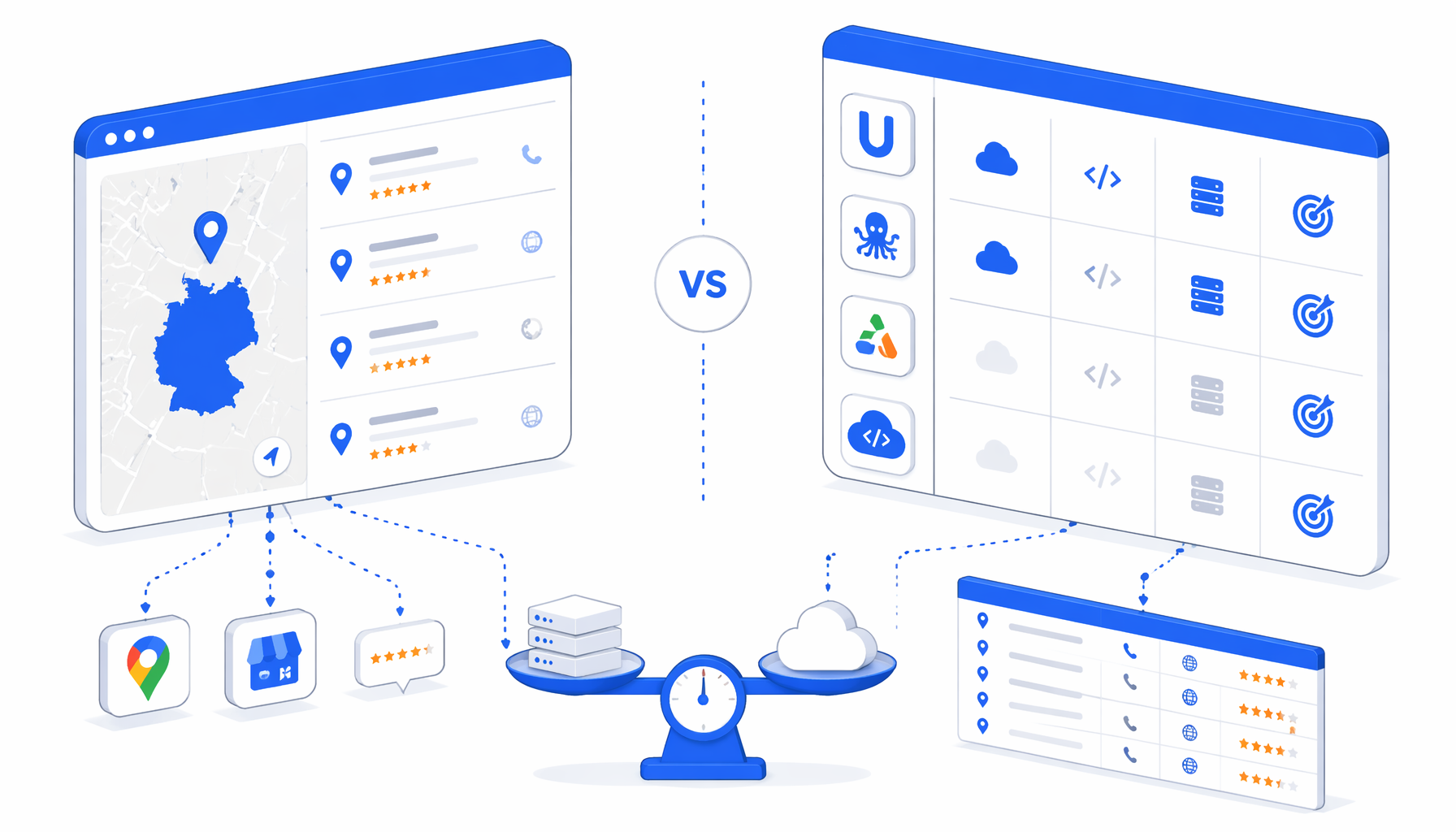 Best Google Maps Scraper Germany Alternatives: UScraper, Octoparse, Apify, APIs