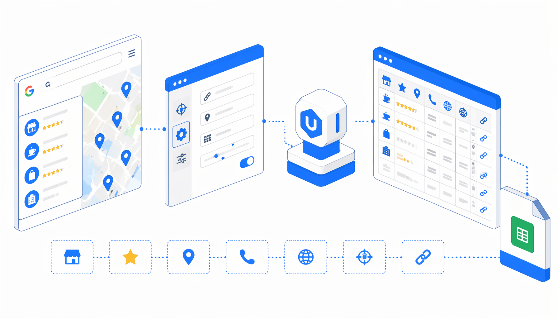 How to Scrape Google Maps URLs to CSV with UScraper