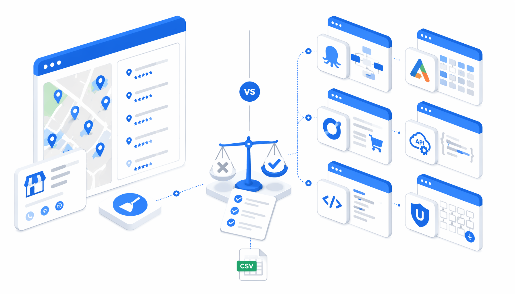 Best Google Maps Scraper Alternatives: Octoparse, Apify, Outscraper, APIs, and Local CSV