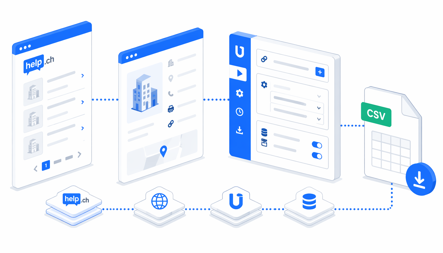 How to Scrape Help.ch Leads to CSV with UScraper