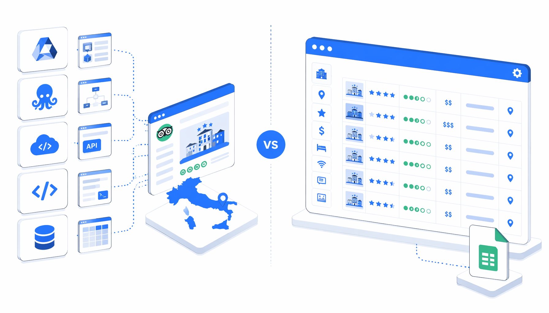 Best Tripadvisor Italy Hotel Scraper Alternatives: Apify, Octoparse, APIs, Scripts, and Local CSV