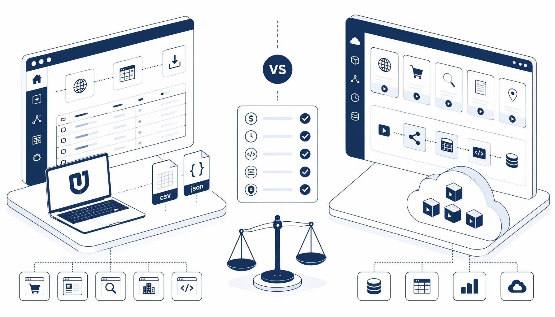 UScraper vs Apify in 2026: No-Code Desktop or Cloud Actor Marketplace?